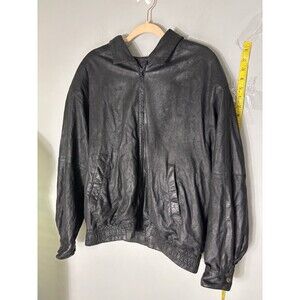 Vintage Remy Jacket Men’s 42 Arrow Soft Leather USA Made Black Bomber Full Zip